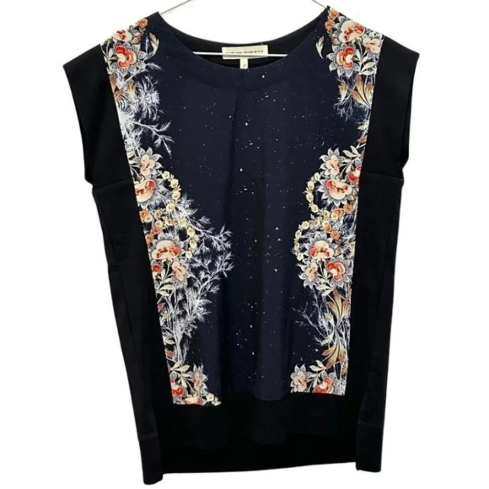 Honey Egg Design Group Floral Print Sleeveless Top NWT Women's XS-S